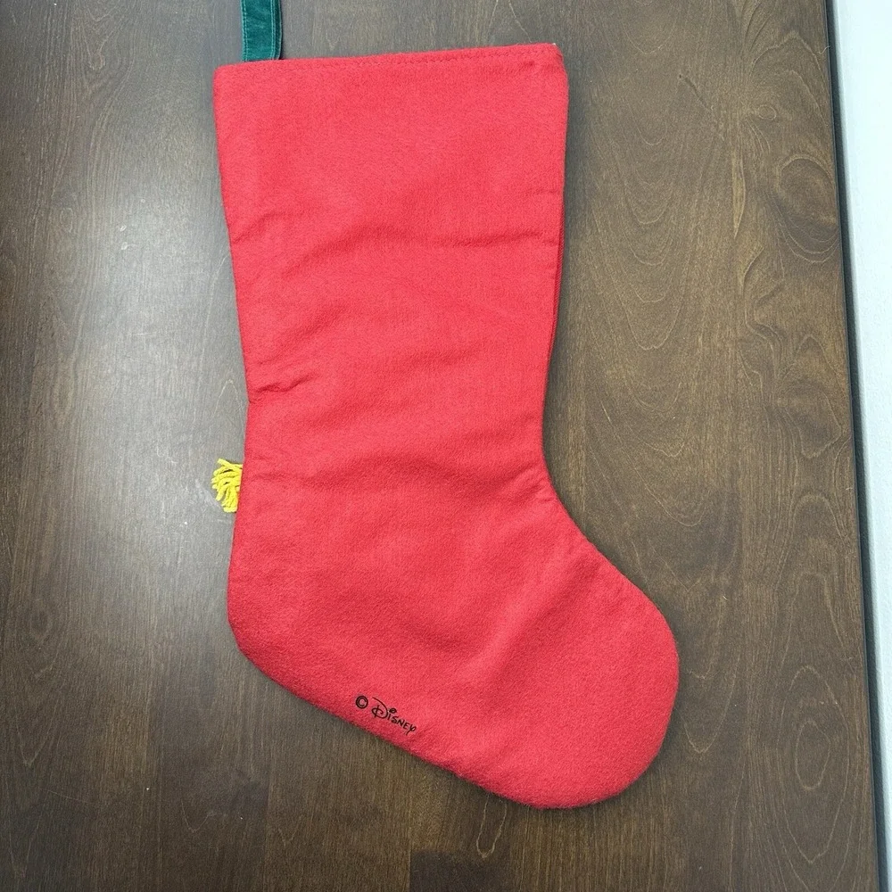 Vintage Disney Mickey Minnie Mouse Felt 3D Christmas Stocking Drummer Caroler